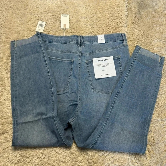 Good American women’s good legs raw step hem skinny jeans size 20 - Picture 6 of 10